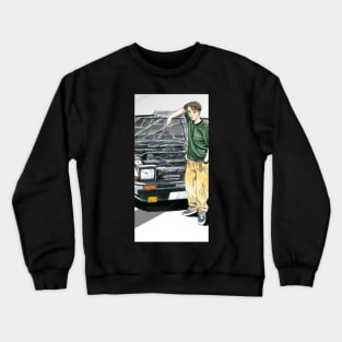 initial d { takumi fujiwara } Crewneck Sweatshirt